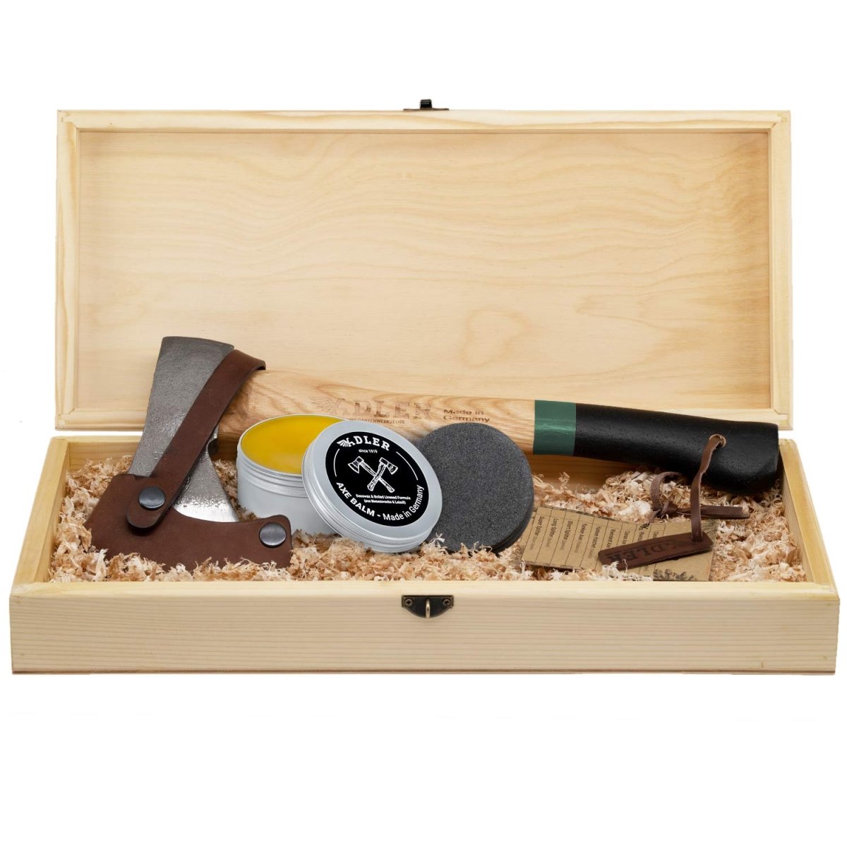 Beil-Geschenkset (inkl. Echtholz-Box) - ADLER - Tools Made in Germany